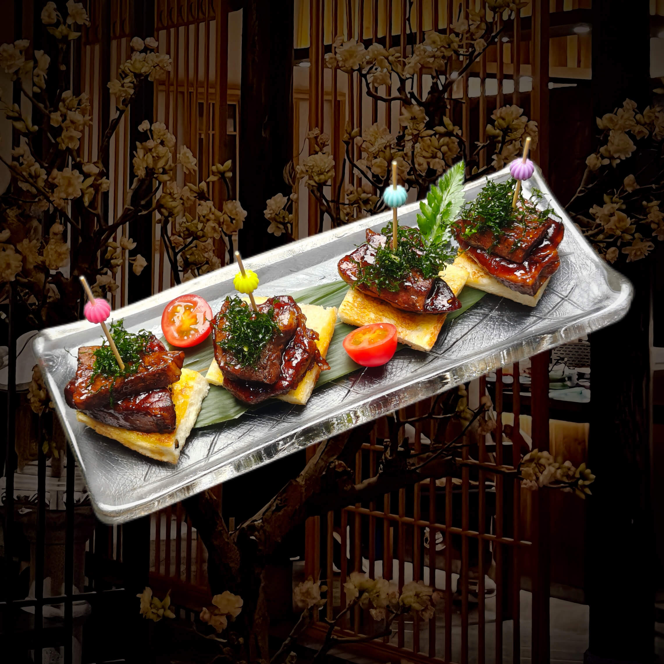 鹅肝牛小排佐柚子胡椒