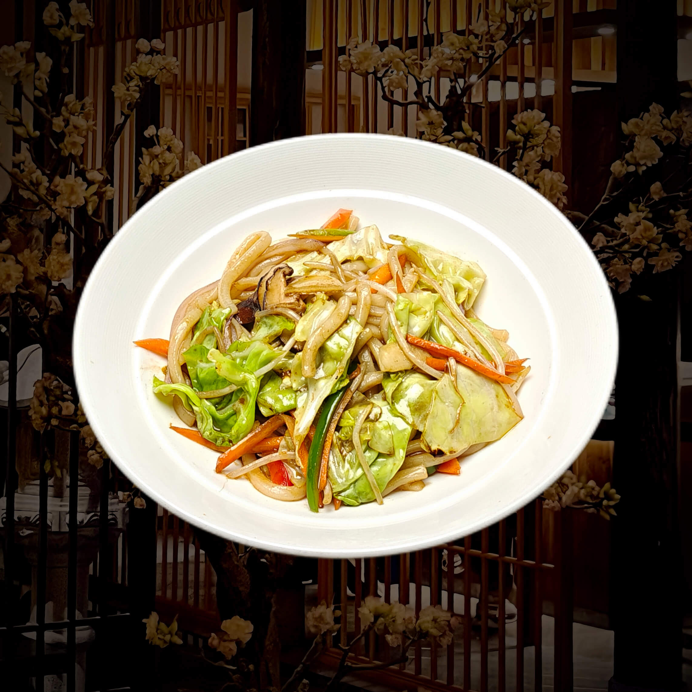 炒乌冬面（蔬菜）