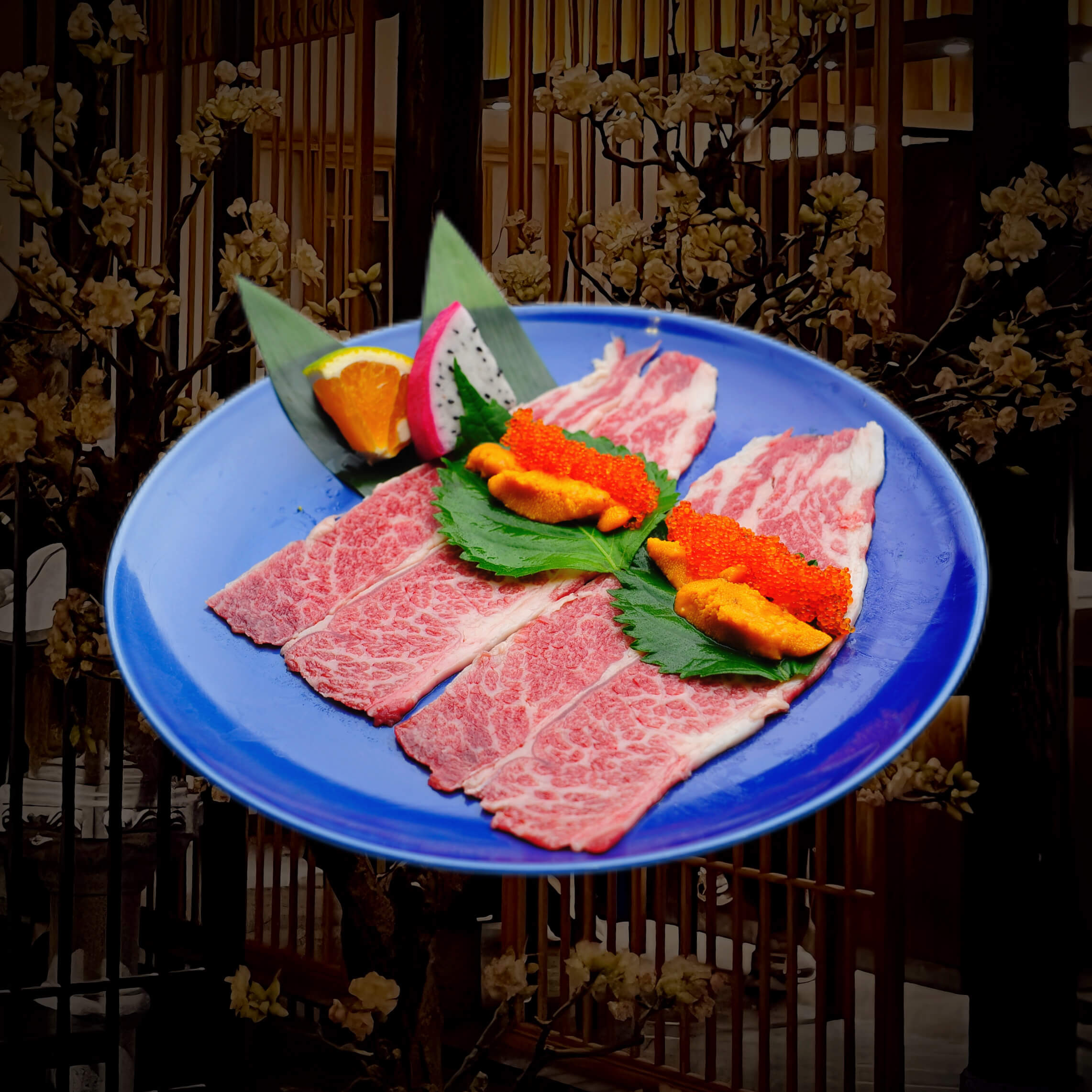 海胆蟹子牛肉卷